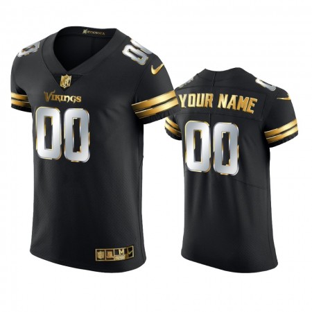 Tröjor Minnesota Vikings Custom Svart Golden Edition Vapor Elite - Män Tröjor Minnesota Vikings Custom Svart Golden Edition Vapor Elite - Män